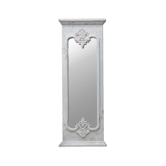 Grand Miroir Bois Blanc 55x5.5x149cm
