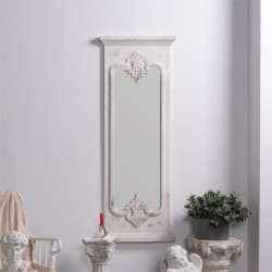 Grand Miroir Bois Blanc 55x5.5x149cm