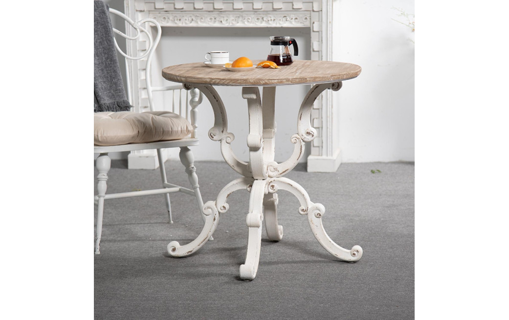 Table à Manger Bois Blanc 80x80x78cm