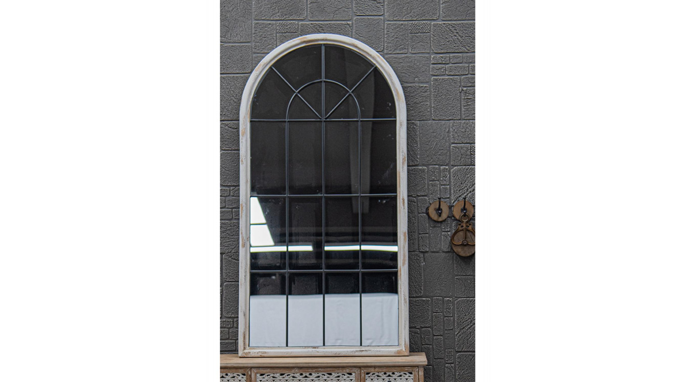 Grand Miroir Bois Blanc 86x3.5x168cm