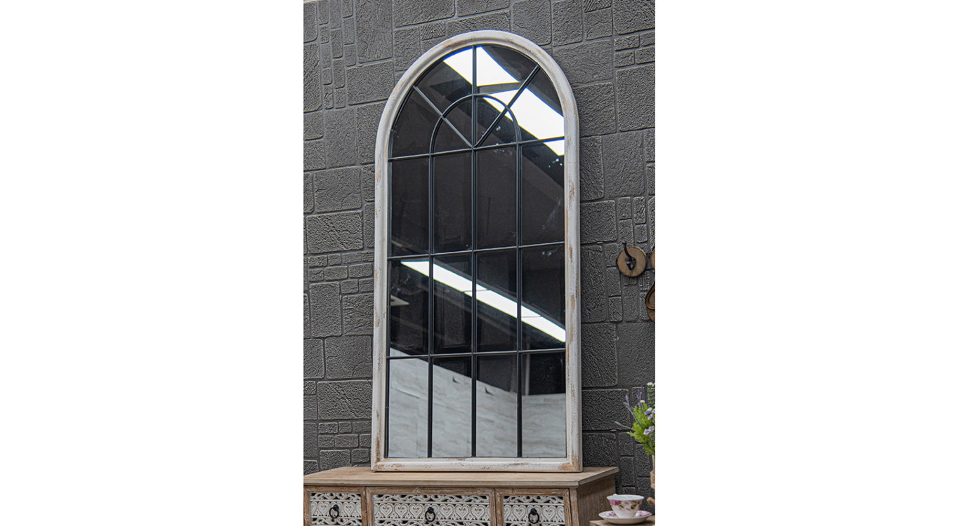 Grand Miroir Bois Blanc 86x3.5x168cm