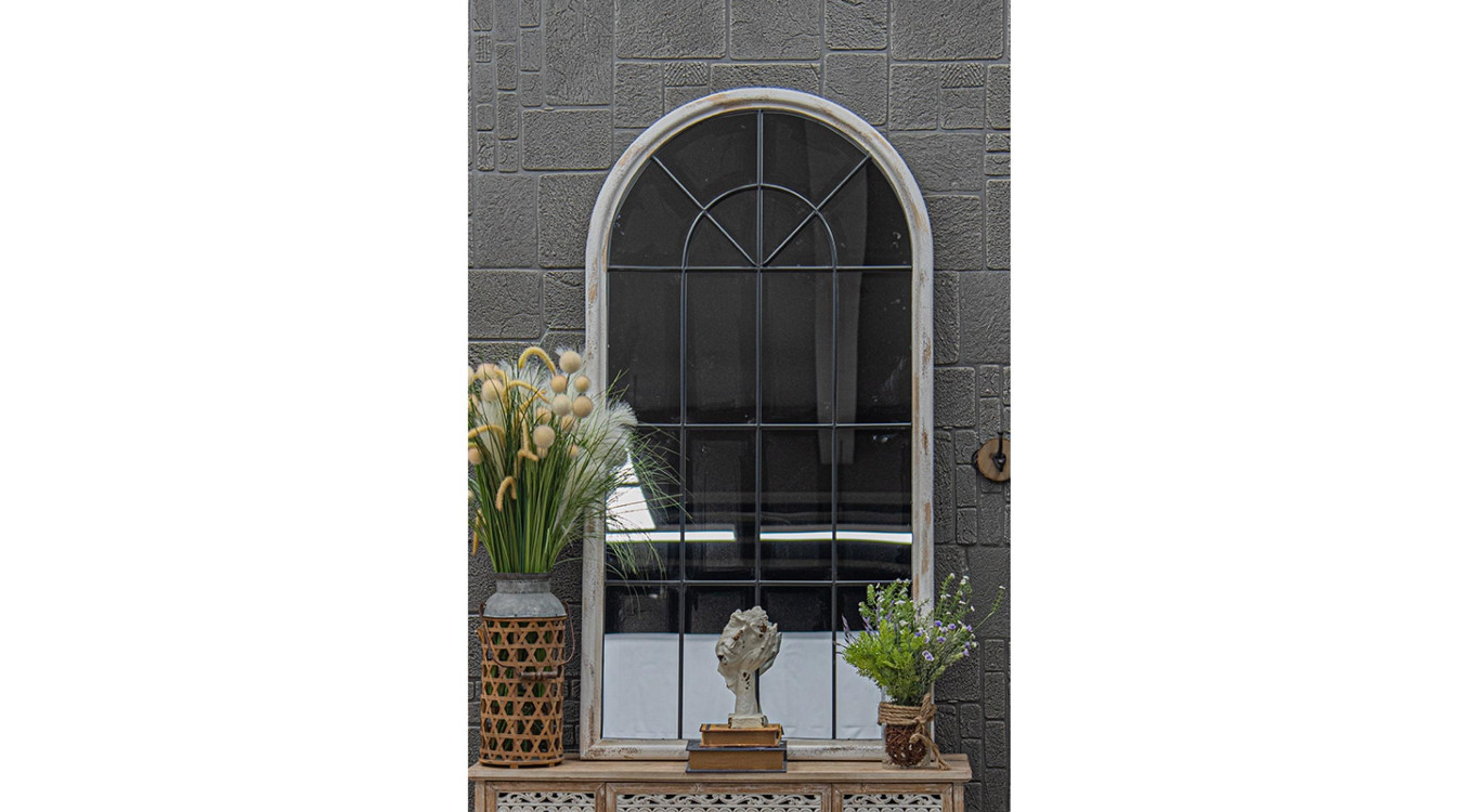Grand Miroir Bois Blanc 86x3.5x168cm