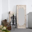 Grande specchio in legno bianco 60x4x150cm