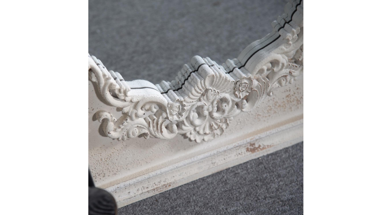Grand Miroir Bois Blanc 60x4x150cm