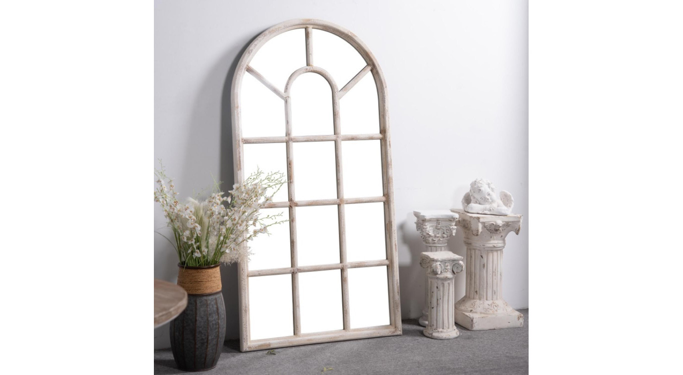 Grand Miroir Bois Blanc 86x3.5x168cm