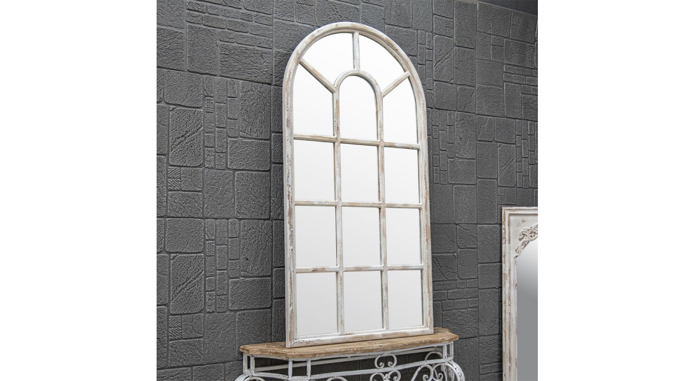 Grand Miroir Bois Blanc 86x3.5x168cm