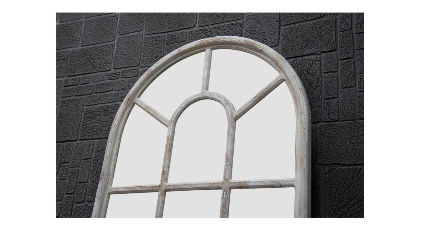 Grand Miroir Bois Blanc 86x3.5x168cm