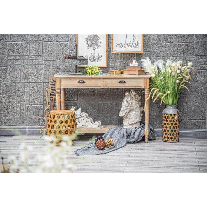 Konsole mit 2 Schubladen Holz Braun 119x44x83cm