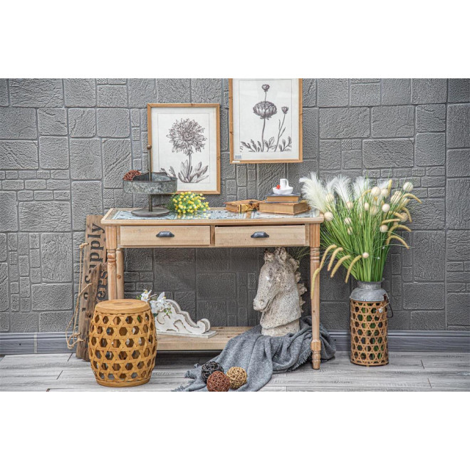 Konsole mit 2 Schubladen Holz Braun 119x44x83cm