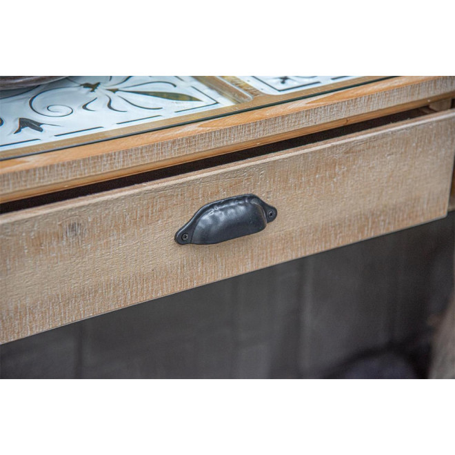 Konsole mit 2 Schubladen Holz Braun 119x44x83cm
