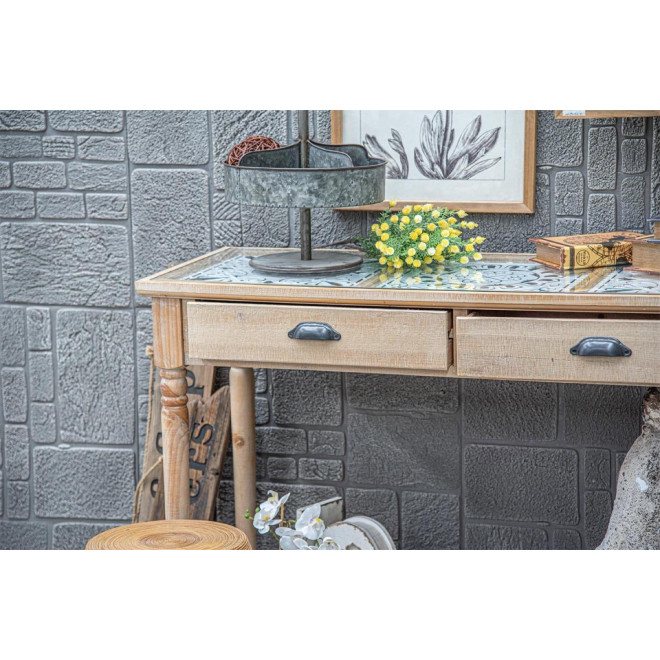 Konsole mit 2 Schubladen Holz Braun 119x44x83cm