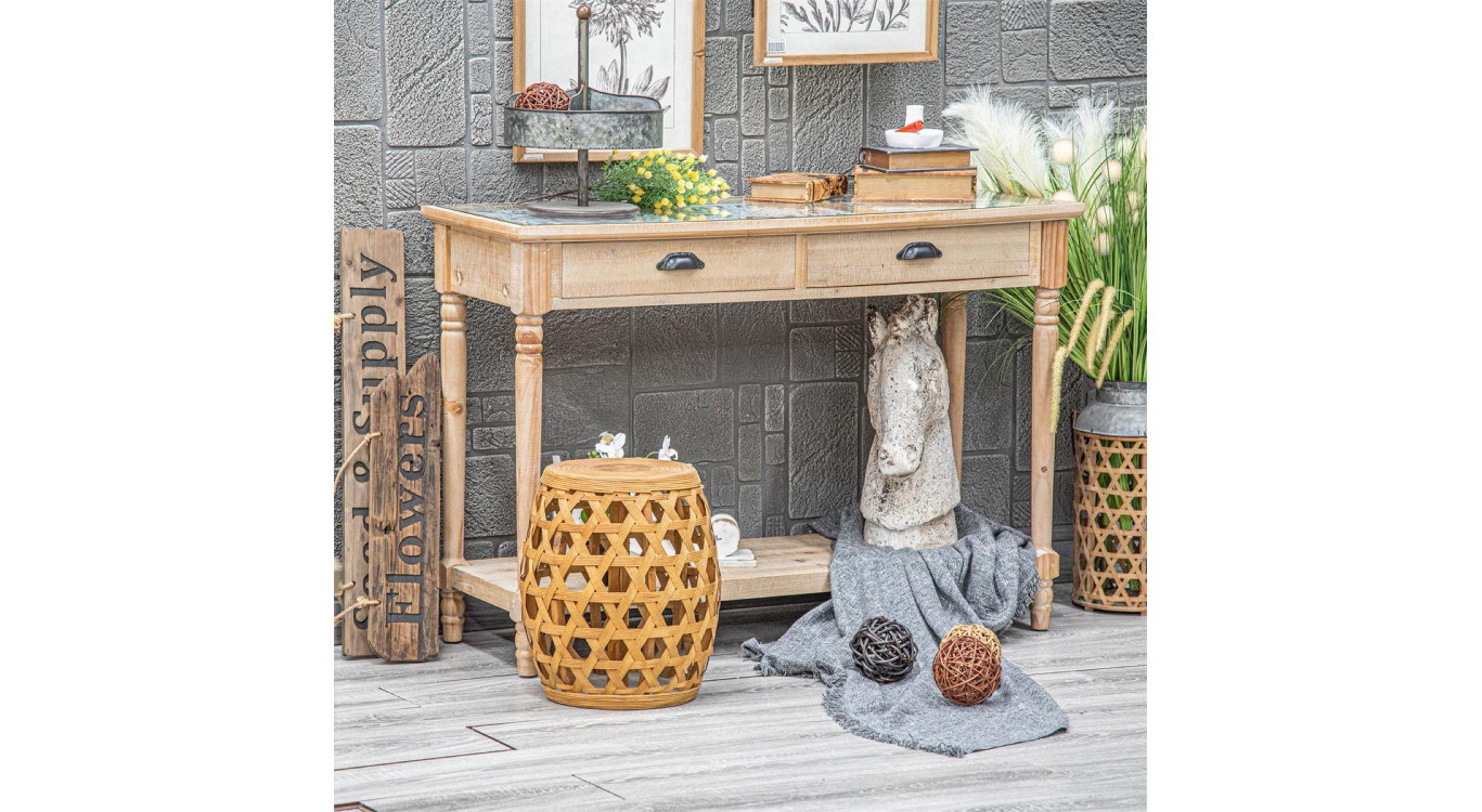 Konsole mit 2 Schubladen Holz Braun 119x44x83cm