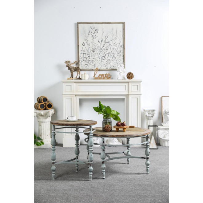 Esstisch Holz Grau 80x80x48cm