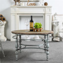 Mesa de comedor de madera gris 80x80x48cm