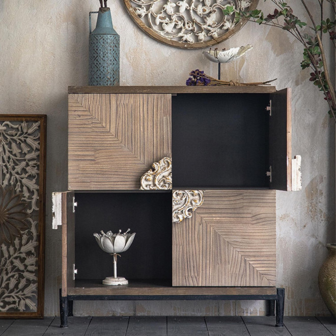 Sideboard Holz Braun 86x41.5x92.5cm