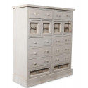 Grainetier Cómoda 14 Cajones Blanca 85x33x98.5cm