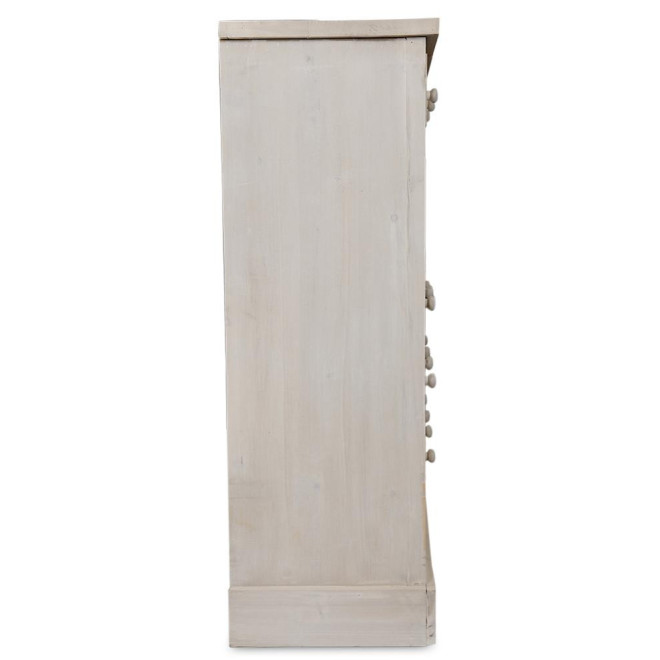 Grainetier-Kommode 14 Schubladen Holz Weiß 85x33x98.5cm