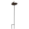 Vogeltränke auf Ständer Gusseisen Braun 15.5x14x78cm