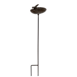 Vogeltränke auf Ständer Gusseisen Gusseisen Braun 16.5x13.5x78.5cm