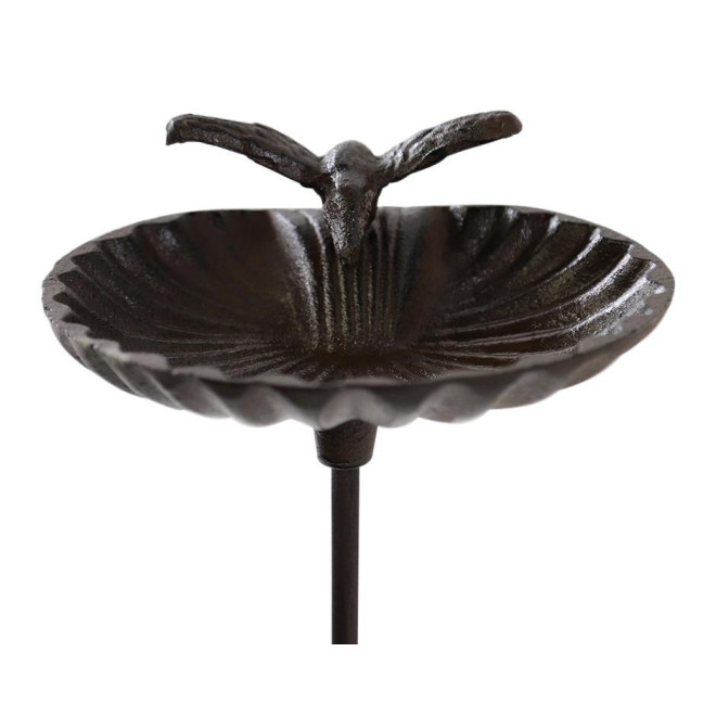Abreuvoir Oiseau sur Pied Fonte Fonte Marron 16.5x13.5x78.5cm