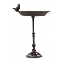Vogeltränke auf Ständer Gusseisen Braun 27.5x19x39cm