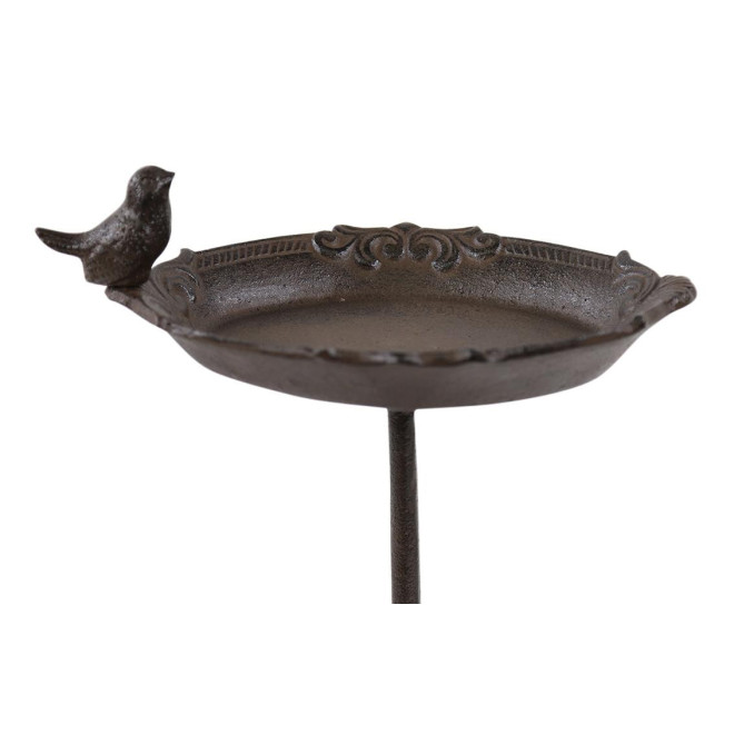 Abreuvoir Oiseau sur Pied Fonte Fonte Marron 28.5x19x40cm