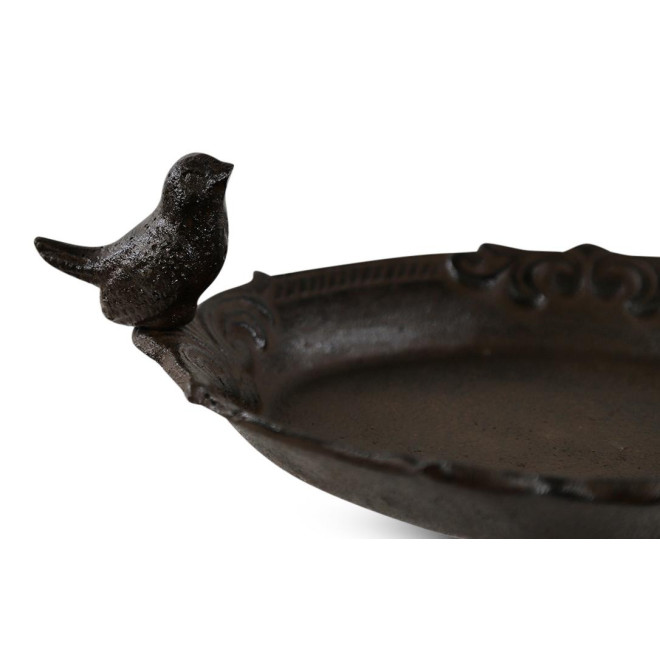 Vogeltränke auf Ständer Gusseisen Gusseisen Braun 28.5x19x40cm