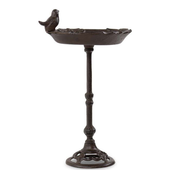 Vogeltränke auf Ständer Gusseisen Gusseisen Braun 28.5x19x40cm