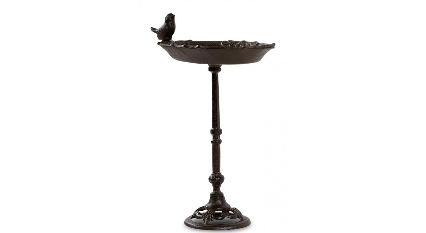 Vogeltränke auf Ständer Gusseisen Gusseisen Braun 28.5x19x40cm