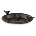 Drinking trough 2 birds Cast iron Brown 25.5x17x7cm