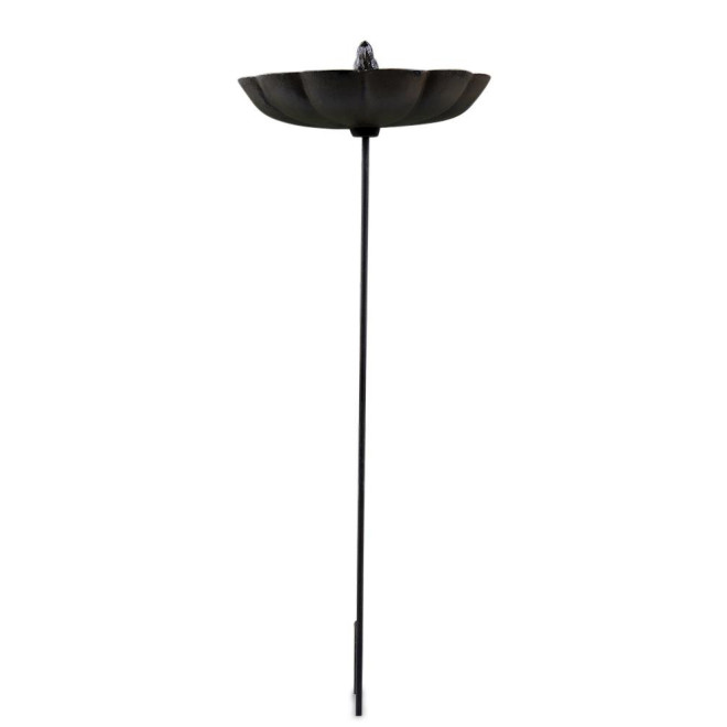 Abreuvoir Oiseau sur Pied Fonte Fonte Marron 26x26.5x72cm