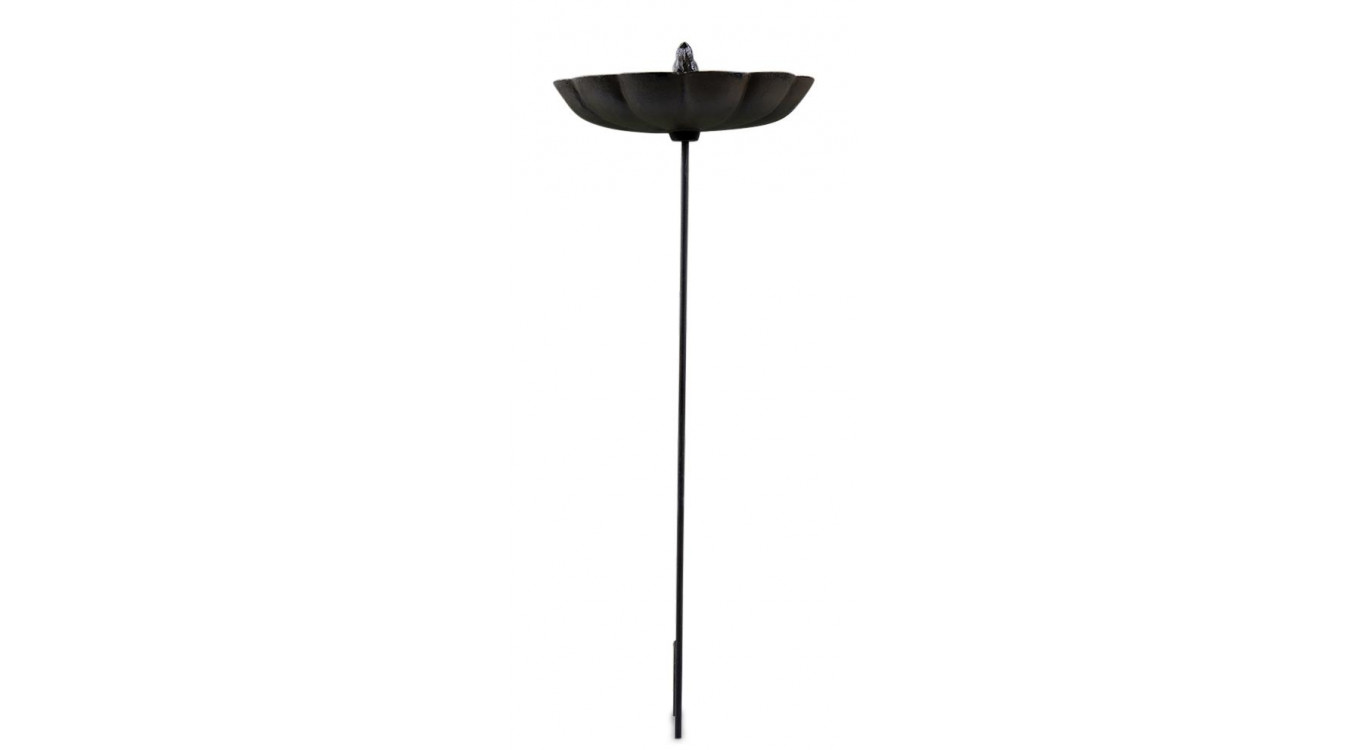 Vogeltränke auf Ständer Gusseisen Gusseisen Braun 26x26.5x72cm