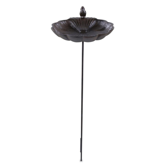 Vogeltränke auf Ständer Gusseisen Gusseisen Braun 26x26.5x72cm