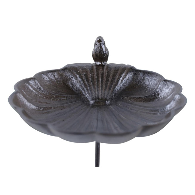 Vogeltränke auf Ständer Gusseisen Gusseisen Braun 26x26.5x72cm