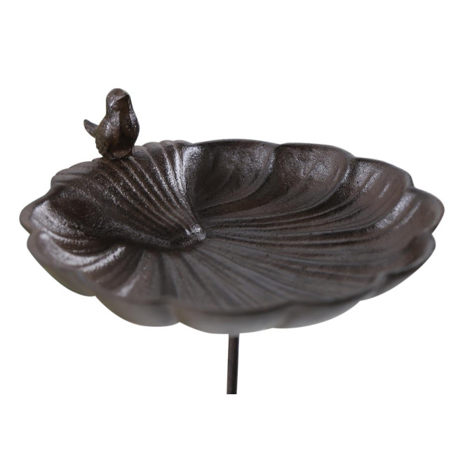 Vogeltränke auf Ständer Gusseisen Gusseisen Braun 26x26.5x72cm