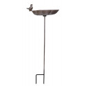 Bebedero para pájaros de hierro fundido marrón 29x26x81cm