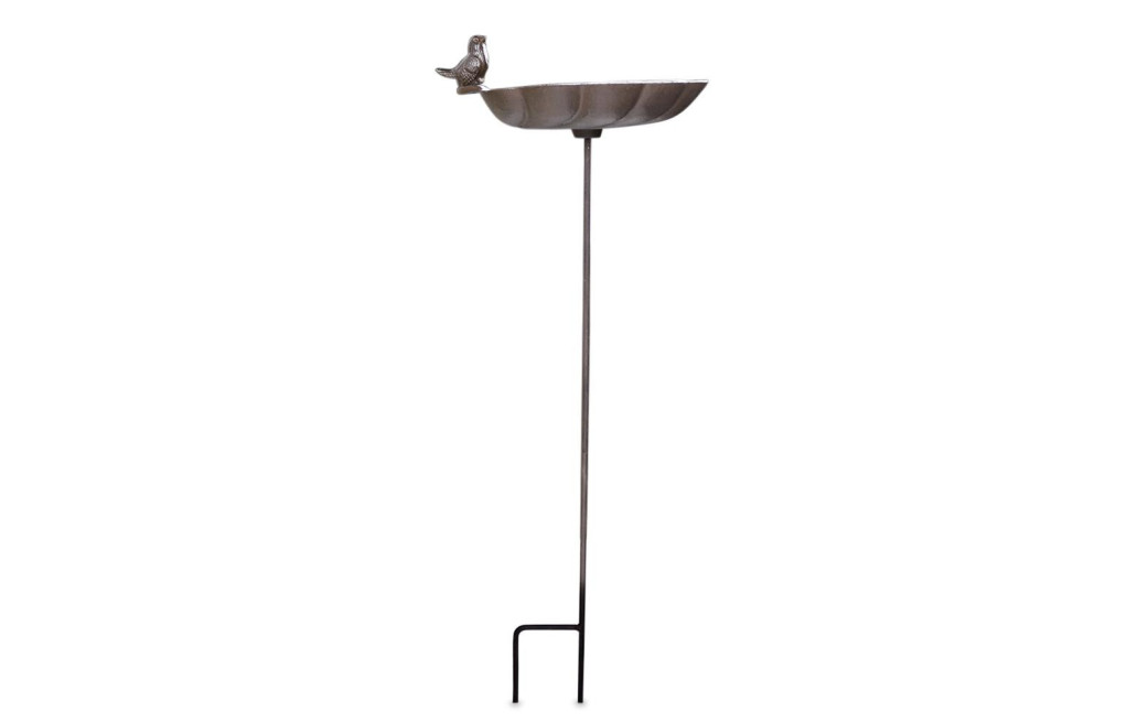 Vogeltränke auf Ständer Gusseisen Gusseisen Braun 26x26.5x72cm