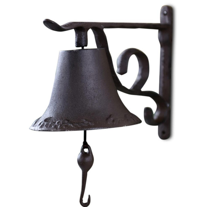 Cloche Fonte Marron 30.5x16.5x23cm