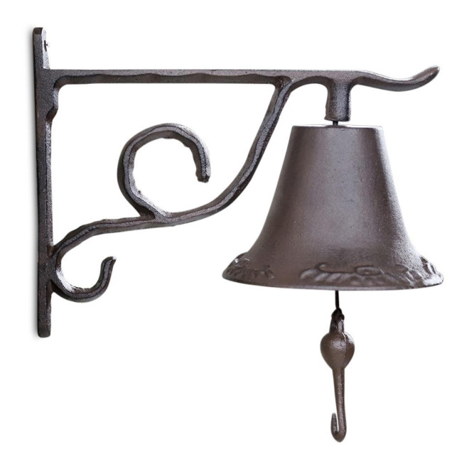Cloche Fonte Marron 30.5x16.5x23cm
