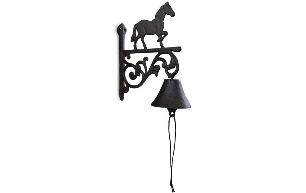 Glocke Pferd Gusseisen Braun 21.5x9.5x25cm