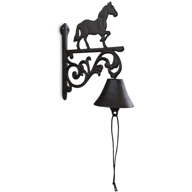 Glocke Pferd Gusseisen Braun 21.5x9.5x25cm