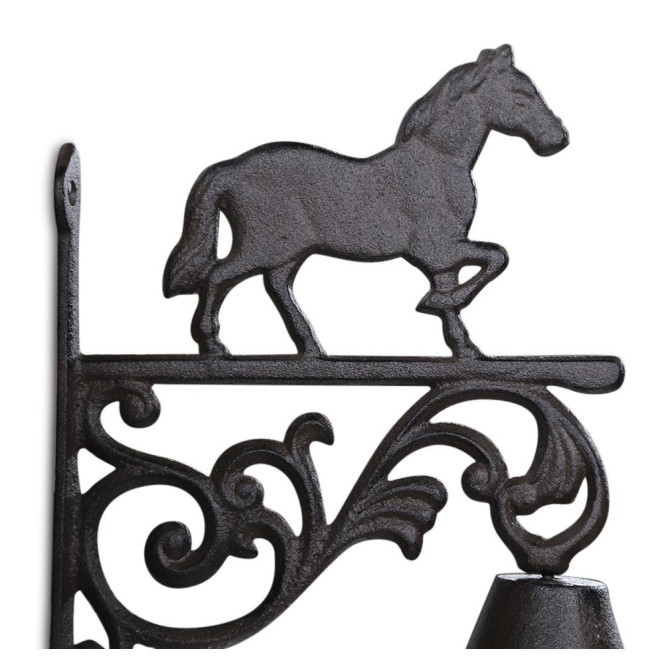 Glocke Pferd Gusseisen Braun 21.5x9.5x25cm