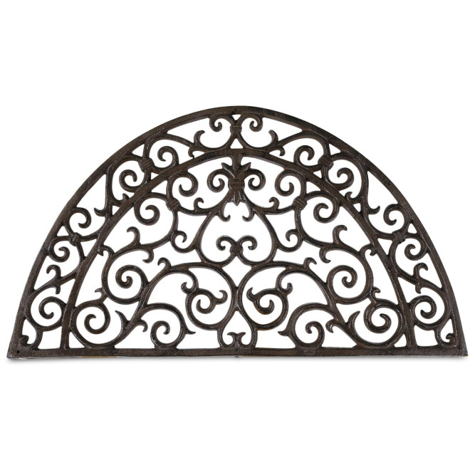 Tapis Paillasson Demi-Lune Fonte Marron 66x38x1.5cm
