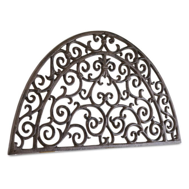 Tapis Paillasson Demi-Lune Fonte Marron 66x38x1.5cm