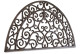 Felpudo media luna de hierro fundido marrón 66x37.5x2cm