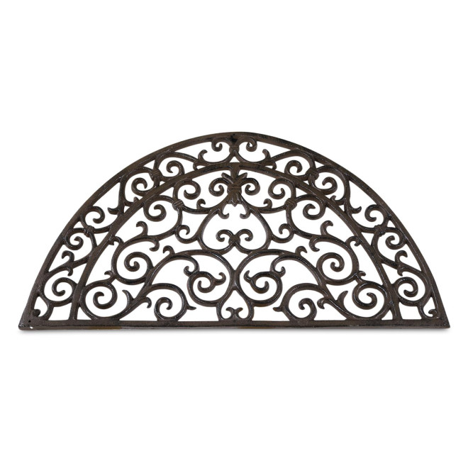 Tapis Paillasson Demi-Lune Fonte Marron 66x38x1.5cm
