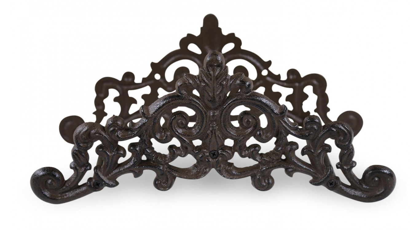 Support Tuyau Arrosage Fonte Marron 36x13.5x16cm