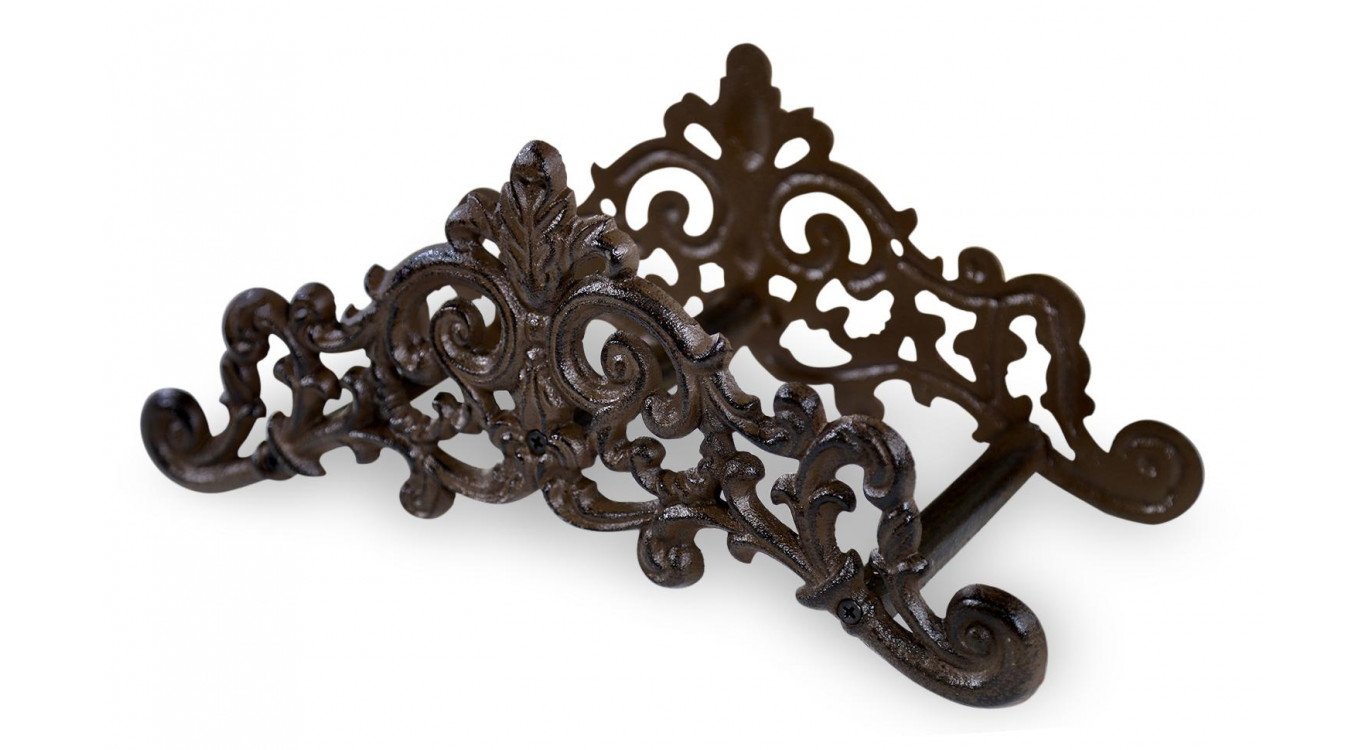 Support Tuyau Arrosage Fonte Marron 36x13.5x16cm
