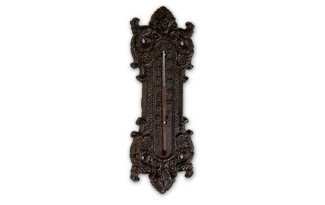 Thermomètre Fonte Marron 13x1x37.5cm