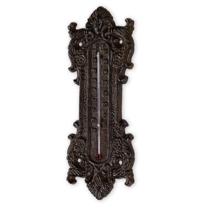 Thermometer Gusseisen Braun 13x1x37.5cm